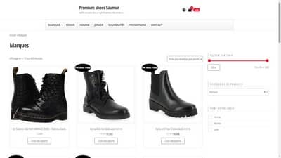 Site de vente de chaussure réalisé par dorenlot.fr